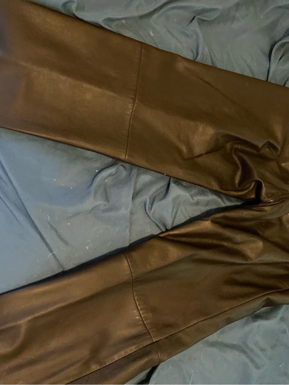Men's Black Faux Leather Pants